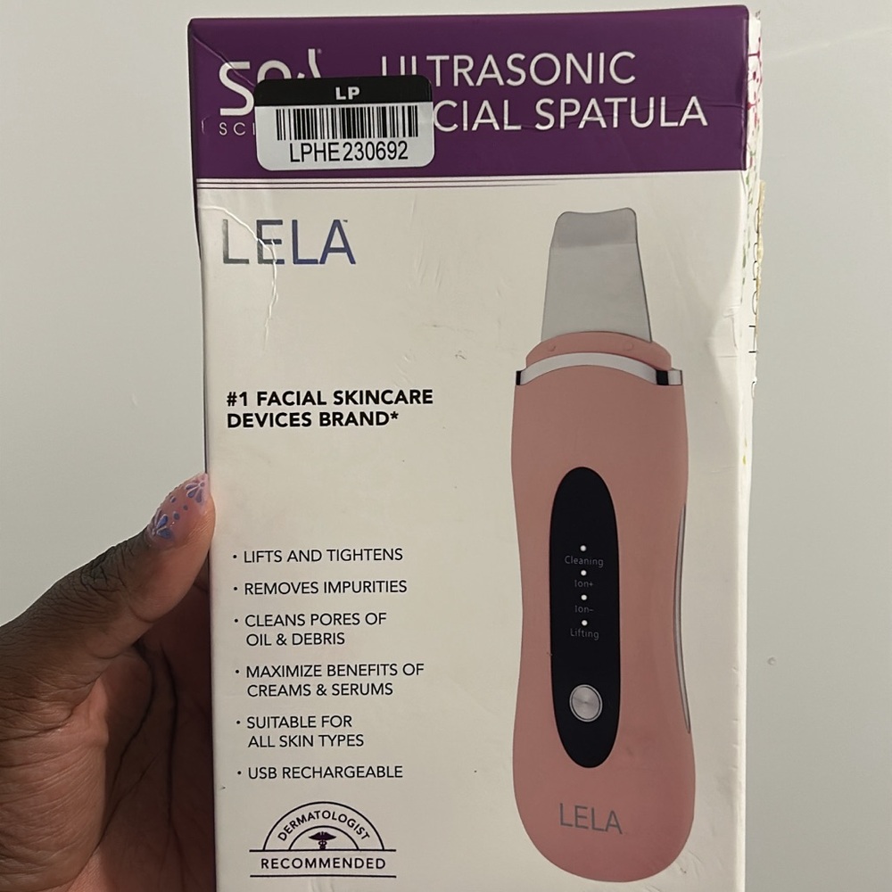 ✨ Lela Ultrasonic Facial Spatula - Skin Scrubber & Extractor Tool - Picture 2 of 5